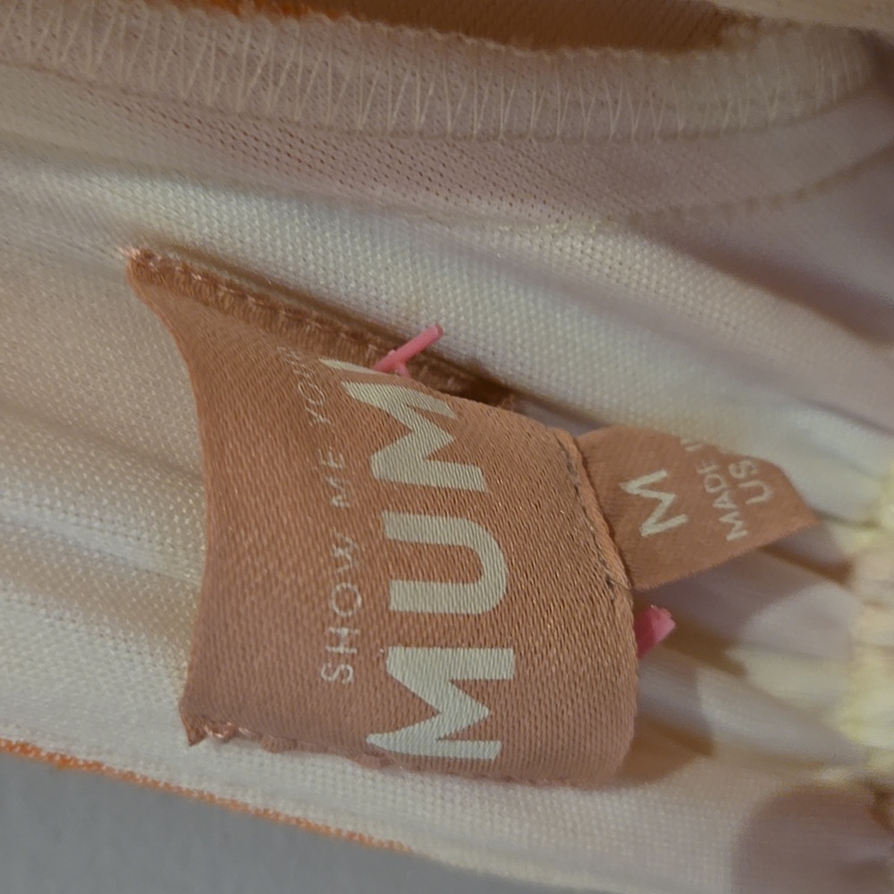 Show Me Your MuMu Striped Pink/Orange and White Maxi Dress Size M - Picture 5 of 6